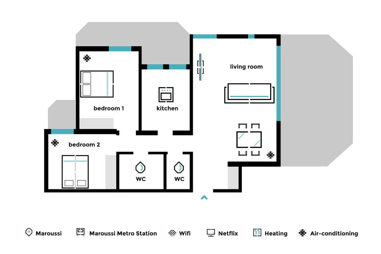Top-Class 2Br Apartment In Marousi By Upstreet เอเธนส์ ภายนอก รูปภาพ